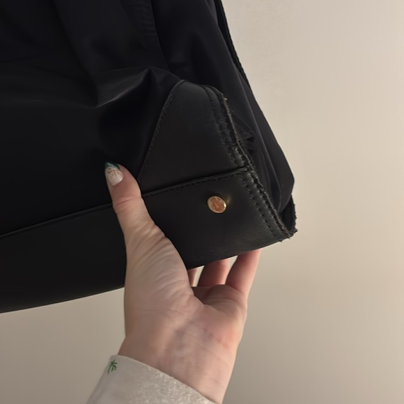 Quince nylon tote bag in black - Picture 7 of 12